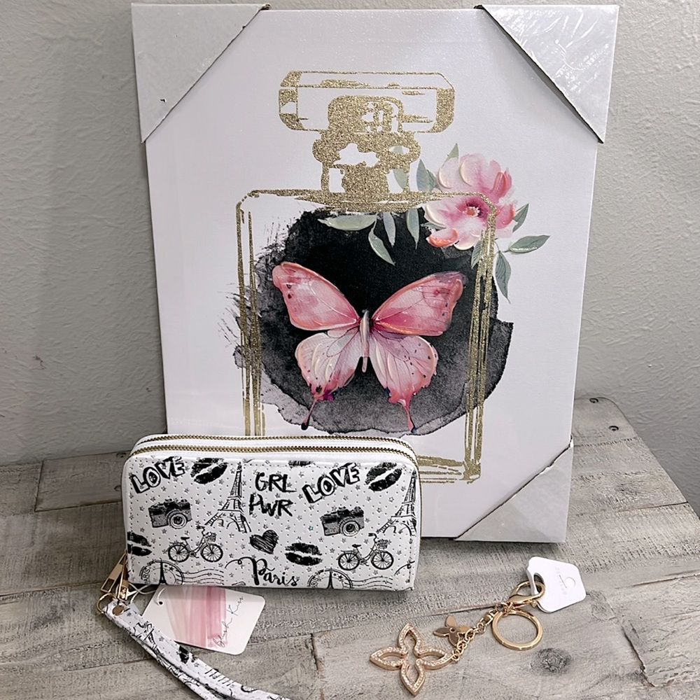 3pcs Bundle-Wall Art/Wallet/Key chain❤️
